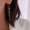 11555 Seville øreringe med kæder, pastelfarvede ædelstene, perle og små rustikke plader